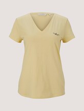 T-Shirt mit Bio-Baumwolle - Frauen - soft yellow T-Shirt mit Bio-Baumwolle - Frauen - soft yellow - 7 - TOM TAILOR Denim