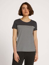T-Shirt aus Bio-Baumwolle - Frauen - Shale Grey Melange T-Shirt aus Bio-Baumwolle - Frauen - Shale Grey Melange - 1 - TOM TAILOR Denim