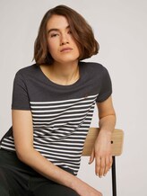 T-Shirt aus Bio-Baumwolle - Frauen - Shale Grey Melange T-Shirt aus Bio-Baumwolle - Frauen - Shale Grey Melange - 5 - TOM TAILOR Denim