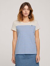 T-Shirt aus Bio-Baumwolle - Frauen - soft creme beige T-Shirt aus Bio-Baumwolle - Frauen - soft creme beige - 1 - TOM TAILOR Denim