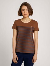 T-Shirt aus Bio-Baumwolle - Frauen - amber brown T-Shirt aus Bio-Baumwolle - Frauen - amber brown - 1 - TOM TAILOR Denim