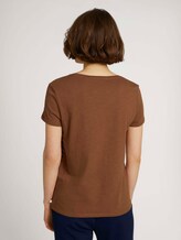 T-Shirt aus Bio-Baumwolle - Frauen - amber brown T-Shirt aus Bio-Baumwolle - Frauen - amber brown - 2 - TOM TAILOR Denim