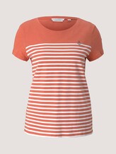 T-Shirt aus Bio-Baumwolle - Frauen - sundown coral T-Shirt aus Bio-Baumwolle - Frauen - sundown coral - 7 - TOM TAILOR Denim