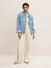 Basic T-Shirt mit Bio-Baumwolle - Frauen - Gardenia White Basic T-Shirt mit Bio-Baumwolle - Frauen - Gardenia White - 3 - TOM TAILOR Denim