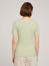 Basic Halbarmshirt mit Bio-Baumwolle - Frauen - light dusty green Basic Halbarmshirt mit Bio-Baumwolle - Frauen - light dusty green - 2 - TOM TAILOR Denim
