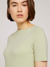 Basic Halbarmshirt mit Bio-Baumwolle - Frauen - light dusty green Basic Halbarmshirt mit Bio-Baumwolle - Frauen - light dusty green - 9 - TOM TAILOR Denim