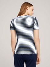 T-Shirt aus Bio-Baumwolle - Frauen - navy white stripe T-Shirt aus Bio-Baumwolle - Frauen - navy white stripe - 2 - TOM TAILOR Denim