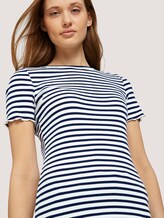 T-Shirt aus Bio-Baumwolle - Frauen - navy white stripe T-Shirt aus Bio-Baumwolle - Frauen - navy white stripe - 9 - TOM TAILOR Denim