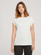 Fließendes Basic T-Shirt - Frauen - Gardenia White Fließendes Basic T-Shirt - Frauen - Gardenia White - 1 - TOM TAILOR Denim