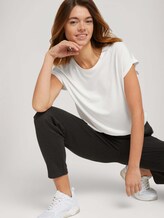 Fließendes Basic T-Shirt - Frauen - Gardenia White Fließendes Basic T-Shirt - Frauen - Gardenia White - 5 - TOM TAILOR Denim