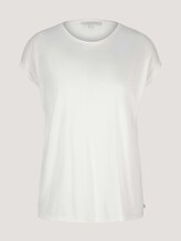 Fließendes Basic T-Shirt - Frauen - Gardenia White Fließendes Basic T-Shirt - Frauen - Gardenia White - 7 - TOM TAILOR Denim