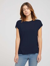 Fließendes Basic T-Shirt - Frauen - Sky Captain Blue Fließendes Basic T-Shirt - Frauen - Sky Captain Blue - 1 - TOM TAILOR Denim