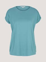 Fließendes Basic T-Shirt - Frauen - Mineral Stone Blue Fließendes Basic T-Shirt - Frauen - Mineral Stone Blue - 7 - TOM TAILOR Denim