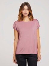 Fließendes Basic T-Shirt - Frauen - cozy rose Fließendes Basic T-Shirt - Frauen - cozy rose - 1 - TOM TAILOR Denim