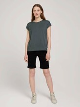 Fließendes Basic T-Shirt - Frauen - dusty pine green Fließendes Basic T-Shirt - Frauen - dusty pine green - 3 - TOM TAILOR Denim