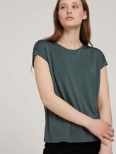 Fließendes Basic T-Shirt - Frauen - dusty pine green Fließendes Basic T-Shirt - Frauen - dusty pine green - 5 - TOM TAILOR Denim