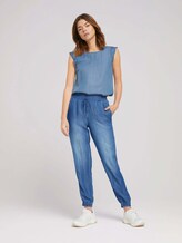 Harem Stoffhose mit TENCEL™ - Frauen - Used Light Stone Blue Denim Harem Stoffhose mit TENCEL™ - Frauen - Used Light Stone Blue Denim - 3 - TOM TAILOR Denim