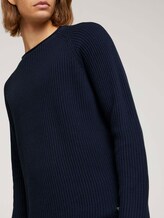 strukturierter Pullover mit Bio-Baumwolle - Männer - Sky Captain Blue strukturierter Pullover mit Bio-Baumwolle - Männer - Sky Captain Blue - 9 - TOM TAILOR Denim