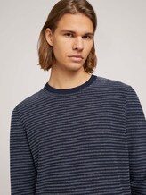 gestreifter Pullover mit Bio-Baumwolle - Männer - navy blue white stripy pattern gestreifter Pullover mit Bio-Baumwolle - Männer - navy blue white stripy pattern - 9 - TOM TAILOR Denim