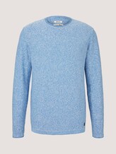 melierter Pullover mit Bio-Baumwolle - Männer - blue white mouline melierter Pullover mit Bio-Baumwolle - Männer - blue white mouline - 7 - TOM TAILOR Denim