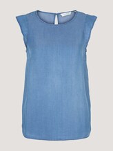 Denim Bluse mit Flügelärmeln - Frauen - Blue Denim Denim Bluse mit Flügelärmeln - Frauen - Blue Denim - 7 - TOM TAILOR Denim