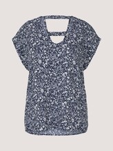 Gemusterte Kurzambluse aus nachhaltiger Viskose - Frauen - blue flower print Gemusterte Kurzambluse aus nachhaltiger Viskose - Frauen - blue flower print - 7 - TOM TAILOR Denim