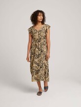 Midikleid mit Tunnelzug - Frauen - beige animal print Midikleid mit Tunnelzug - Frauen - beige animal print - 3 - TOM TAILOR Denim