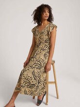 Midikleid mit Tunnelzug - Frauen - beige animal print Midikleid mit Tunnelzug - Frauen - beige animal print - 5 - TOM TAILOR Denim
