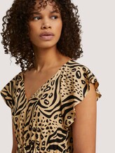 Midikleid mit Tunnelzug - Frauen - beige animal print Midikleid mit Tunnelzug - Frauen - beige animal print - 9 - TOM TAILOR Denim