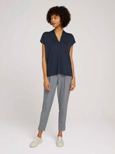 T-Shirt mit TENCEL™ und V-Ausschnitt - Frauen - Sky Captain Blue T-Shirt mit TENCEL™ und V-Ausschnitt - Frauen - Sky Captain Blue - 3 - Mine to five