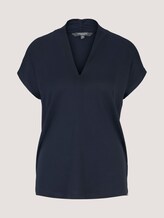 T-Shirt mit TENCEL™ und V-Ausschnitt - Frauen - Sky Captain Blue T-Shirt mit TENCEL™ und V-Ausschnitt - Frauen - Sky Captain Blue - 7 - Mine to five