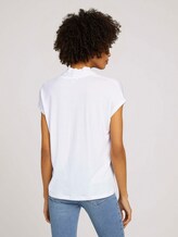 T-Shirt mit TENCEL™ und V-Ausschnitt - Frauen - White T-Shirt mit TENCEL™ und V-Ausschnitt - Frauen - White - 2 - Mine to five