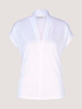 T-Shirt mit TENCEL™ und V-Ausschnitt - Frauen - White T-Shirt mit TENCEL™ und V-Ausschnitt - Frauen - White - 7 - Mine to five