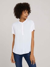 Blusenshirt mit kurzem Stehkragen - Frauen - White Blusenshirt mit kurzem Stehkragen - Frauen - White - 1 - Mine to five