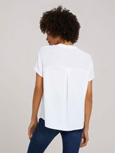 Blusenshirt mit kurzem Stehkragen - Frauen - White Blusenshirt mit kurzem Stehkragen - Frauen - White - 2 - Mine to five