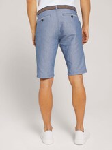 Strukturierte Josh Chino Shorts mit Gürtel - Männer - Light Blue Minimal Indigo Strukturierte Josh Chino Shorts mit Gürtel - Männer - Light Blue Minimal Indigo - 2 - TOM TAILOR