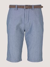 Strukturierte Josh Chino Shorts mit Gürtel - Männer - Light Blue Minimal Indigo Strukturierte Josh Chino Shorts mit Gürtel - Männer - Light Blue Minimal Indigo - 7 - TOM TAILOR
