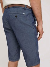Strukturierte Josh Chino Shorts mit Gürtel - Männer - blue indigo structure Strukturierte Josh Chino Shorts mit Gürtel - Männer - blue indigo structure - 10 - TOM TAILOR