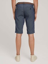 Strukturierte Josh Chino Shorts mit Gürtel - Männer - blue indigo structure Strukturierte Josh Chino Shorts mit Gürtel - Männer - blue indigo structure - 2 - TOM TAILOR