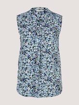 Ärmellose Bluse mit LENZING™ ECOVERO™ im Blumenmuster - Frauen - navy floral design Ärmellose Bluse mit LENZING™ ECOVERO™ im Blumenmuster - Frauen - navy floral design - 7 - TOM TAILOR