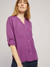 Lyocell Bluse mit Brusttasche - Frauen - plum blossom lilac Lyocell Bluse mit Brusttasche - Frauen - plum blossom lilac - 5 - TOM TAILOR