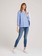 Gestreifte Bluse im Loose Fit - Frauen - blue white vertical stripe Gestreifte Bluse im Loose Fit - Frauen - blue white vertical stripe - 3 - TOM TAILOR