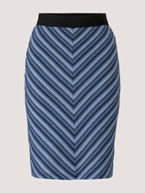 Gestreifter Jerseyrock mit Bio-Baumwolle - Frauen - blue structure design Gestreifter Jerseyrock mit Bio-Baumwolle - Frauen - blue structure design - 7 - TOM TAILOR