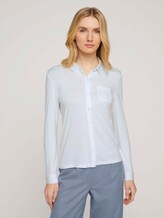 Hemdbluse aus Jersey - Frauen - Whisper White Hemdbluse aus Jersey - Frauen - Whisper White - 1 - TOM TAILOR