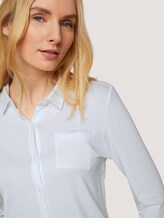 Hemdbluse aus Jersey - Frauen - Whisper White Hemdbluse aus Jersey - Frauen - Whisper White - 9 - TOM TAILOR
