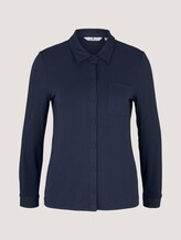 Hemdbluse aus Jersey - Frauen - Sky Captain Blue Hemdbluse aus Jersey - Frauen - Sky Captain Blue - 7 - TOM TAILOR