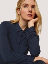 Hemdbluse aus Jersey - Frauen - Sky Captain Blue Hemdbluse aus Jersey - Frauen - Sky Captain Blue - 9 - TOM TAILOR