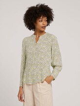 Feminine Bluse mit Blumenmuster - Frauen - mellow yellow flower design Feminine Bluse mit Blumenmuster - Frauen - mellow yellow flower design - 1 - Mine to five