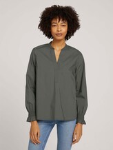 Oversized Bluse mit Ärmeldetail - Frauen - deep leaf green Oversized Bluse mit Ärmeldetail - Frauen - deep leaf green - 1 - Mine to five