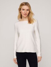 Strukturierter Pullover mit Bio-Baumwolle - Frauen - Whisper White Strukturierter Pullover mit Bio-Baumwolle - Frauen - Whisper White - 1 - TOM TAILOR